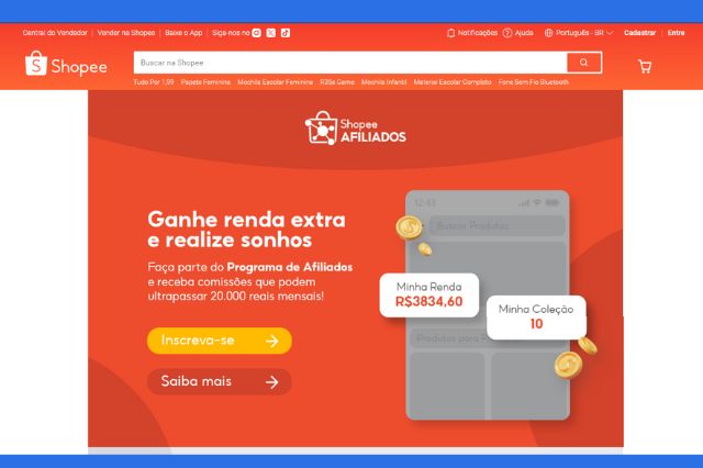shopee programa para afiliados